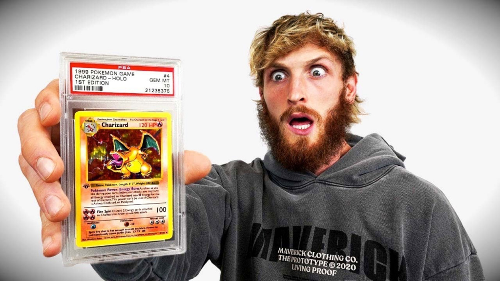 Logan Paul buys perfect Pokemon Charizard card from Pawn Stars' Gary