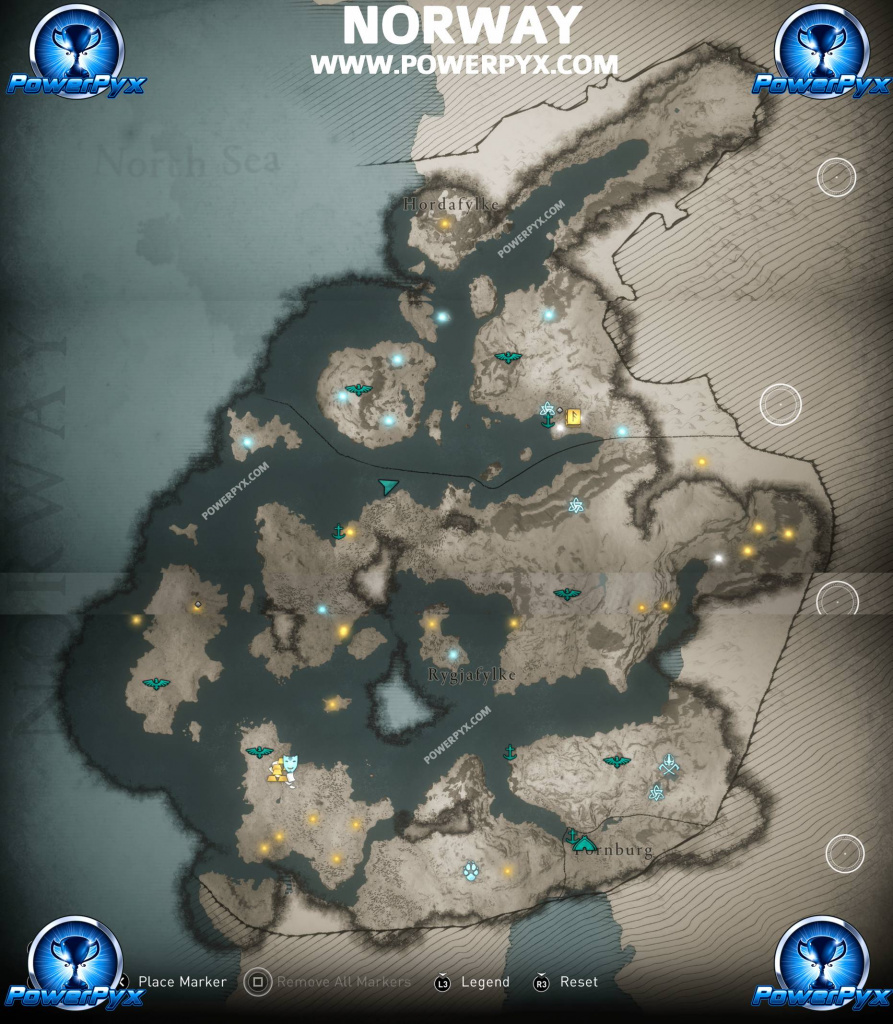 Assassin's Creed Valhalla full map regions locations levels