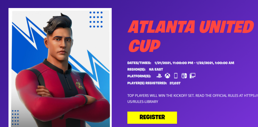 Atlanta United Fortnite Cup how to register