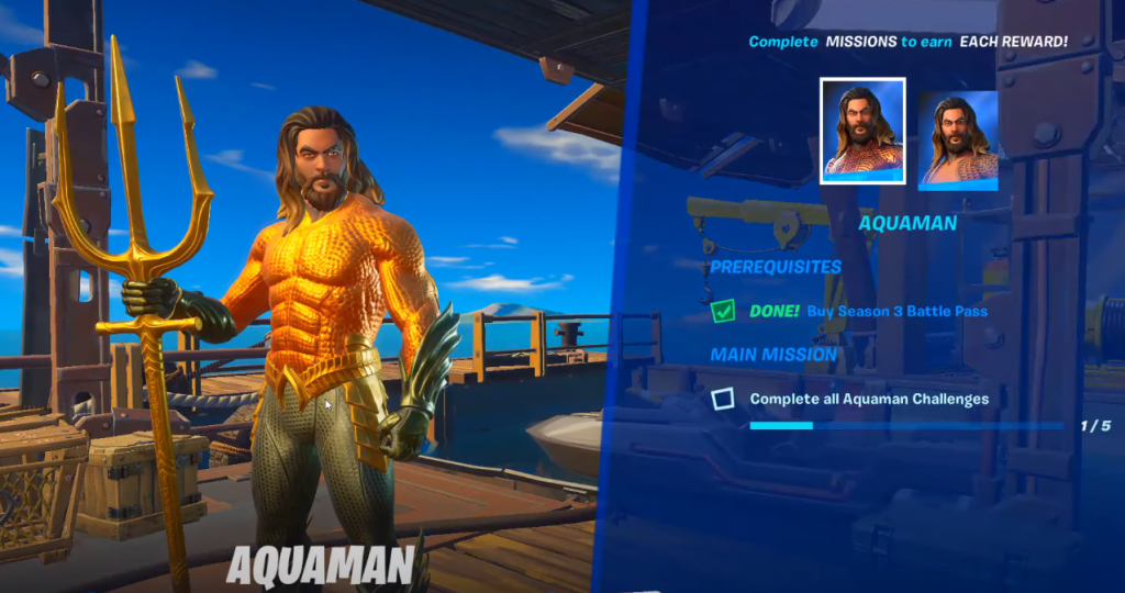 Aquaman Challenge Fortnite Unlock Skin