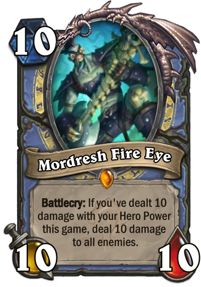 Hearthstone Mordresh Fire Eye new mage legendary