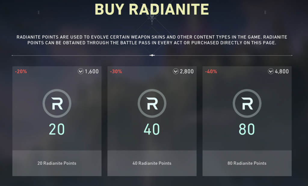 Radianite & Valorant's In-Game Currency