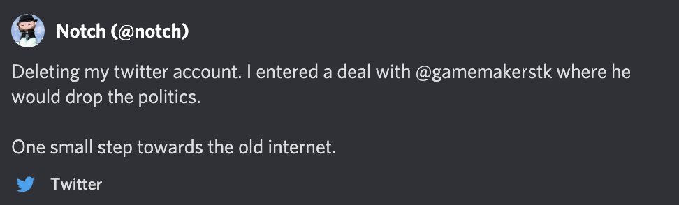 Minecraft Creator Notch Deletes Twitter Account Ginx Esports Tv Minecraft Creator Notch Deletes Twitter Account Ginx Esports Tv