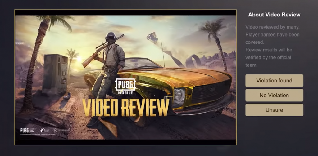 PUBG Cheaters VIdeo Review System