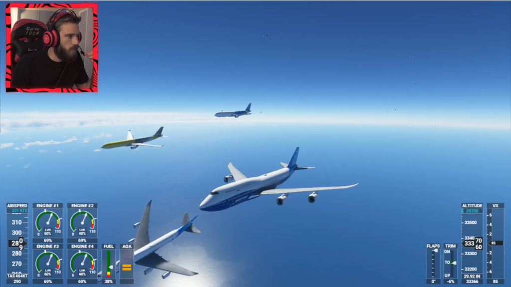 Pewdiepie flight sim stream