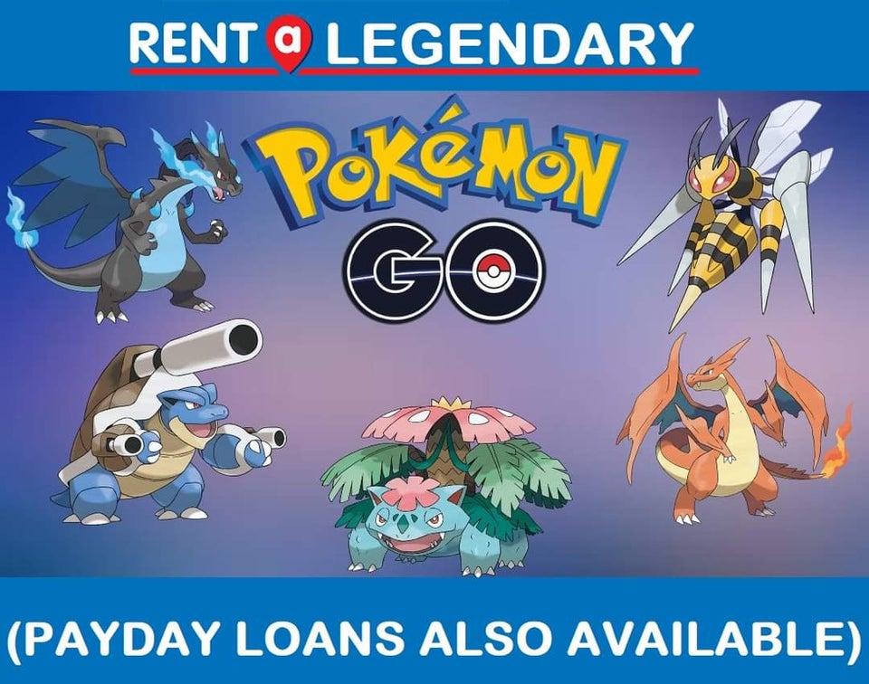 Pokemon Go Rent a legendry Payday loans also available