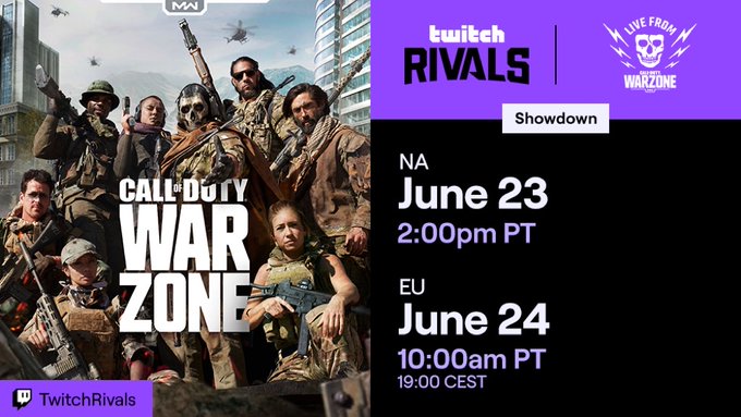 Twitch Rivals showdown Warzone schedule