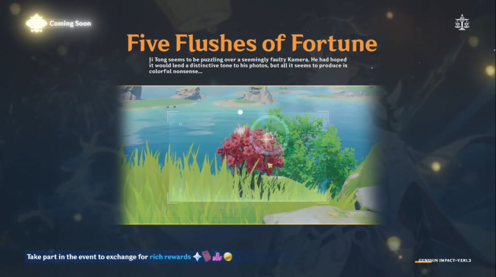 Genshin Impact v1.3 Five Flushes of Fortune.