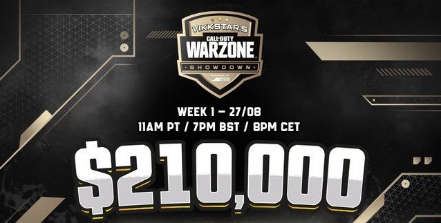 Vikkstar Warzone Showdown how to watch prize pool format schedule