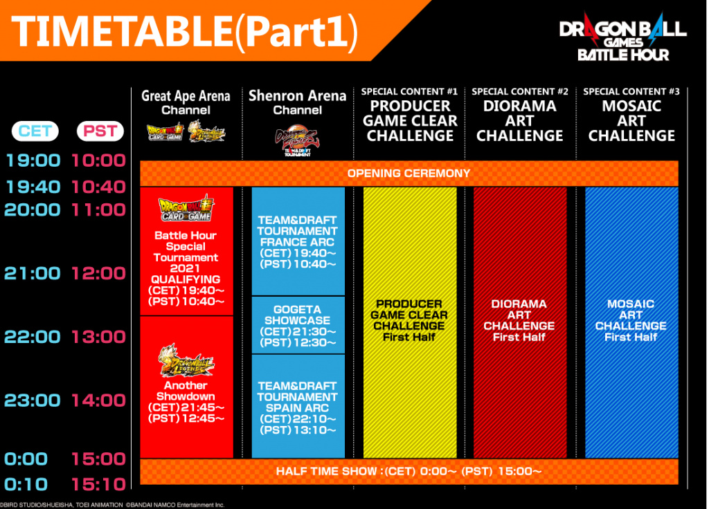 Dragon Ball Games Battle Hour Schedule, lineup and where to stream