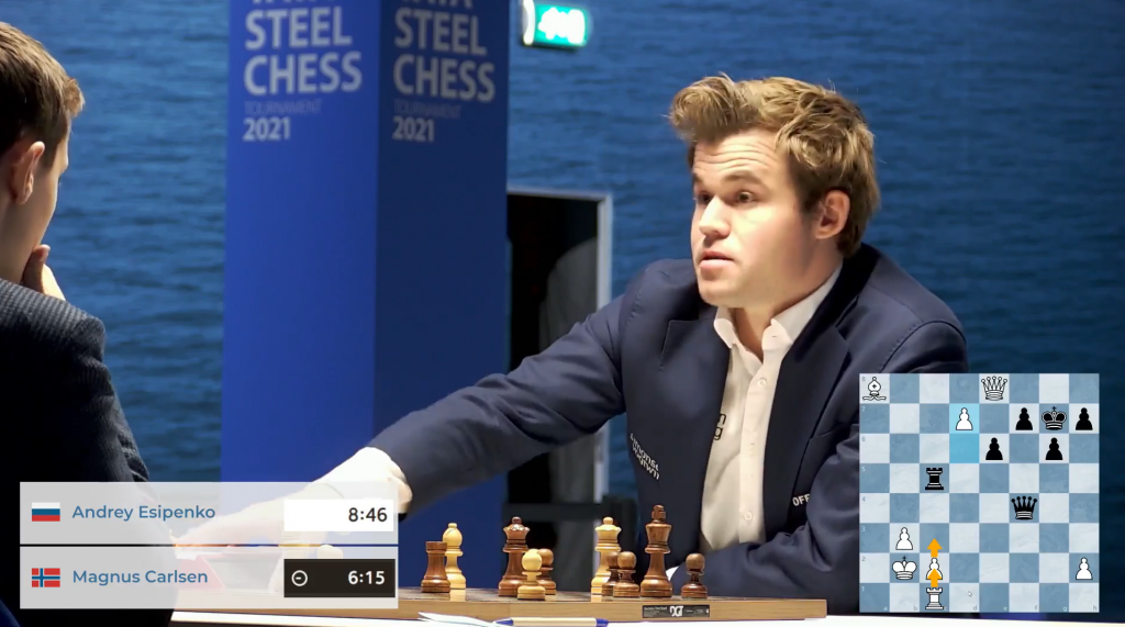 Magnus Carlsen mouse slip click chess tournament