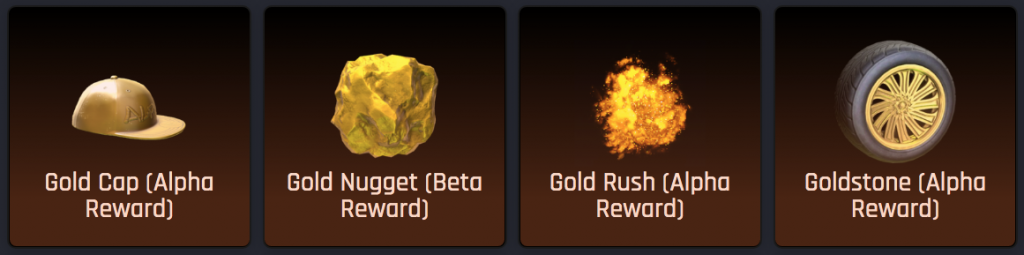 rocket league alpha beta rewards