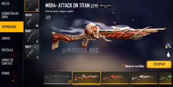 attack on titan rewards free fire