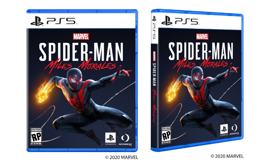 PS5 game boxes Spiderman Miles Morales
