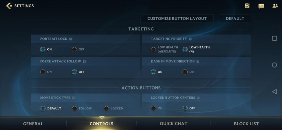 Wild Rift Best Controller Settings Button Layout Targetting Abilities Ui