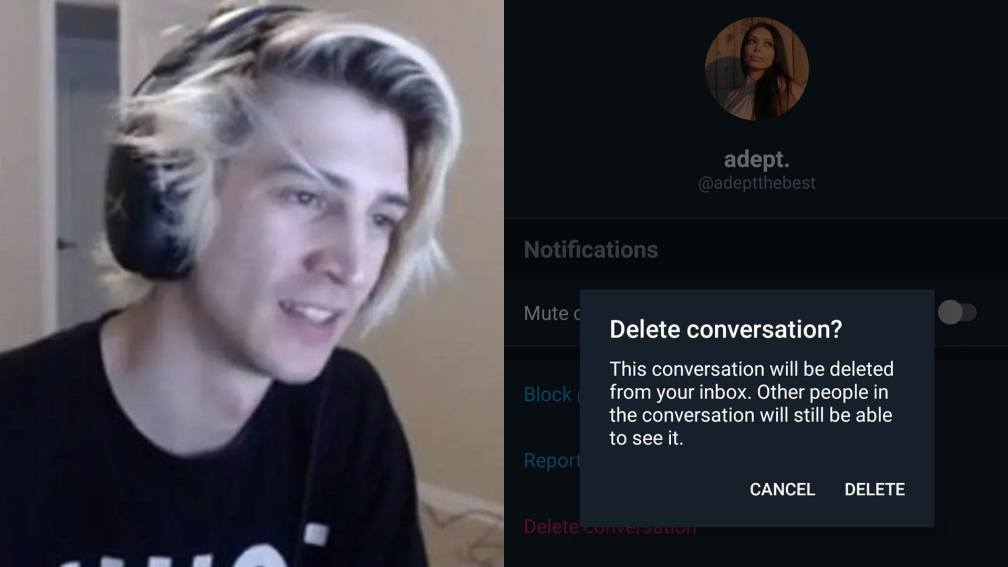 Xqc Forced To Delete Dms After Twitter Account Hacked