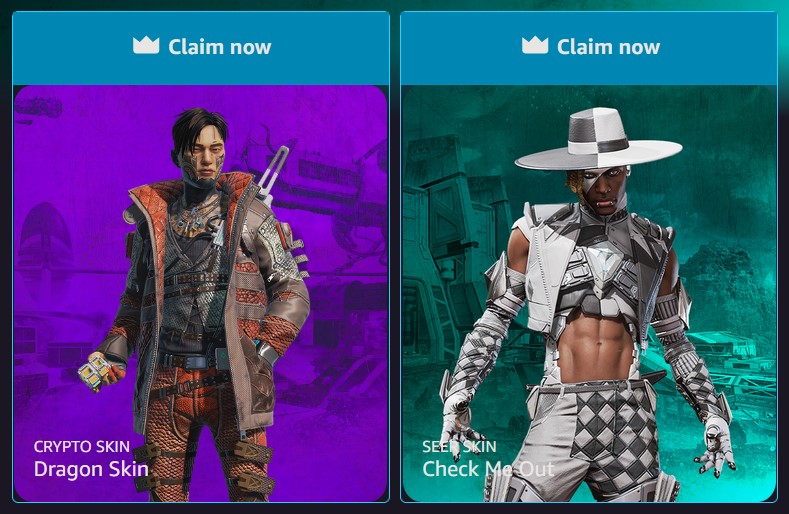 Apex Legends Prime Gaming skins