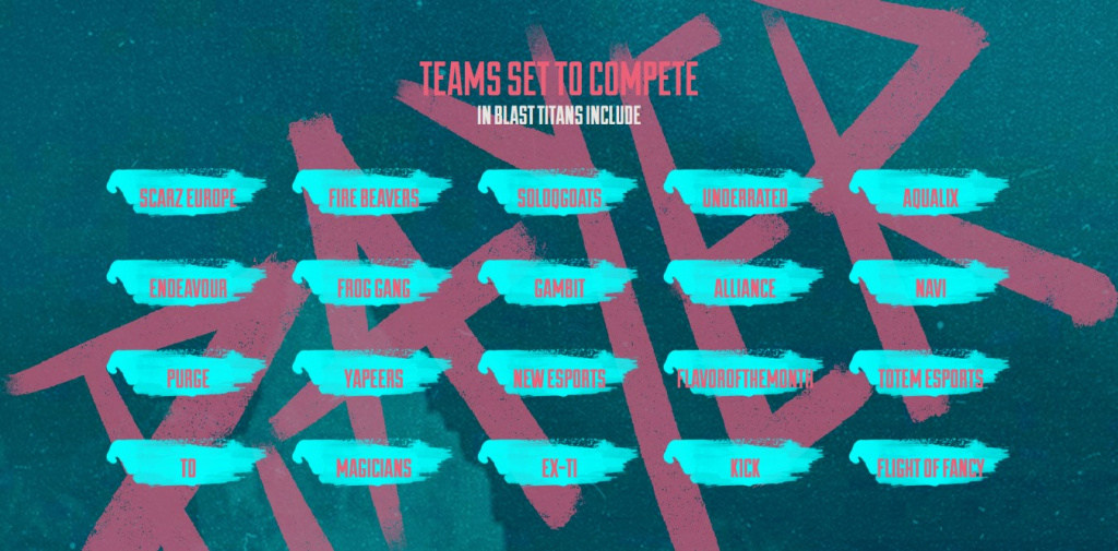 BLAST Titans invited teams