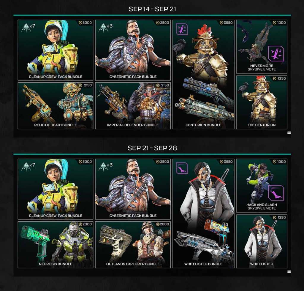 Apex Legends Evolution Collection Event Dates, rewards, all skins