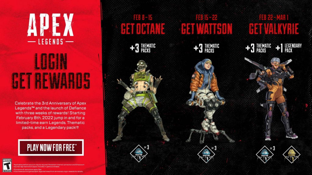 Apex Legends Anniversary Event 2022: Dates, times and free rewards