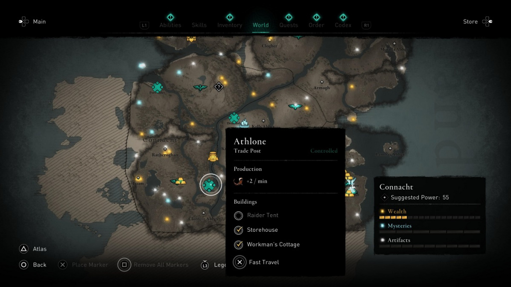 Assassin's Creed Valhalla: Wrath of the Druids: All trade post locations