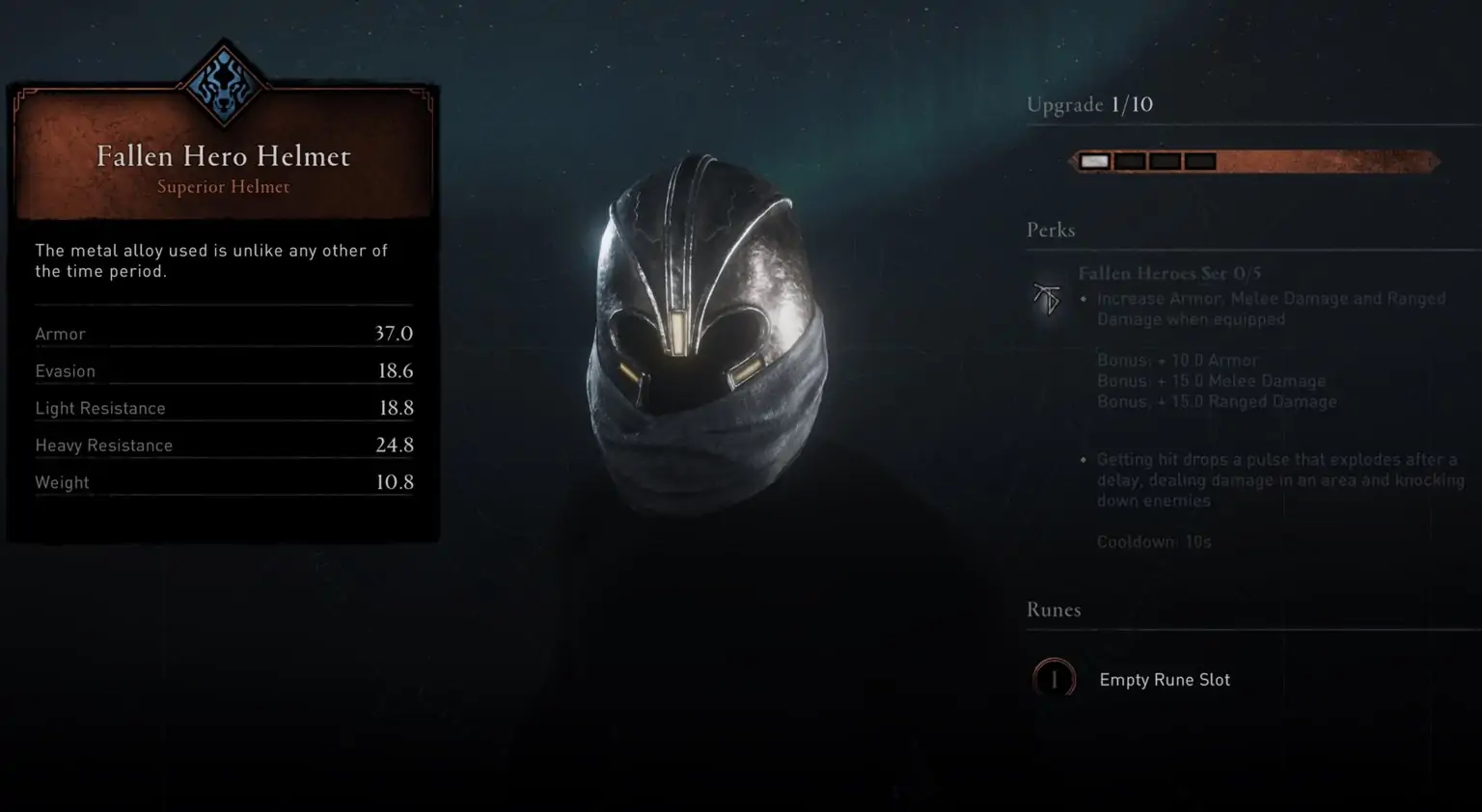 AC Valhalla Fallen Hero Helmet