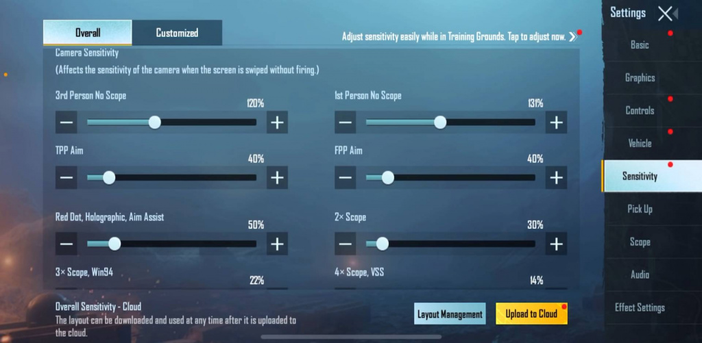 Best Battlegrounds Mobile India BGMI sensitivity settings