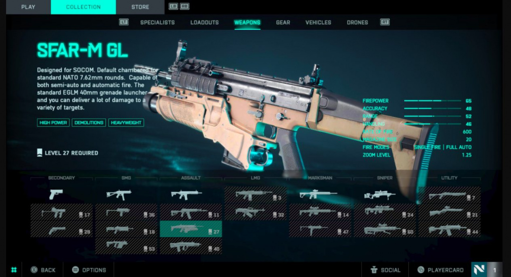 Battlefield 2042 Weapon Customization Menu