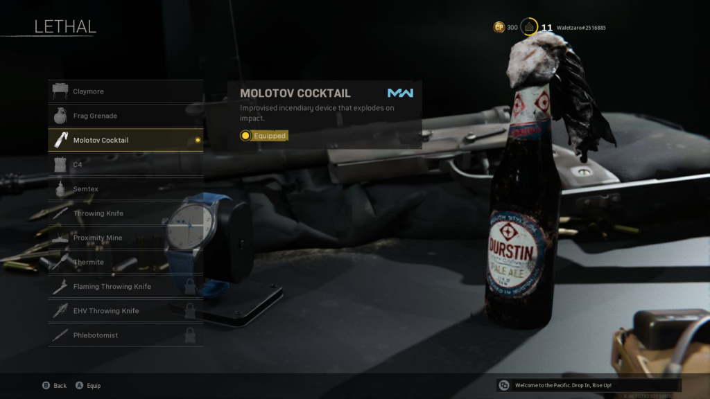 COD Warzone Pacific Lethal Equipment