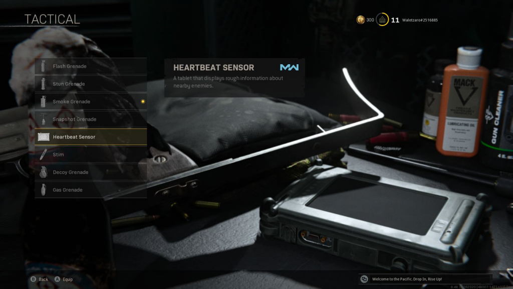 COD Warzone Pacific Tactical Equipment