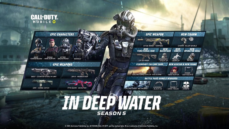 COD Mobile Season 5 Battle Pass trailer tiers premium rewards free price release date time