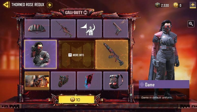 Crimson Dame lucky draw CR-56 AMAX red death cod mobile season 5 rewards