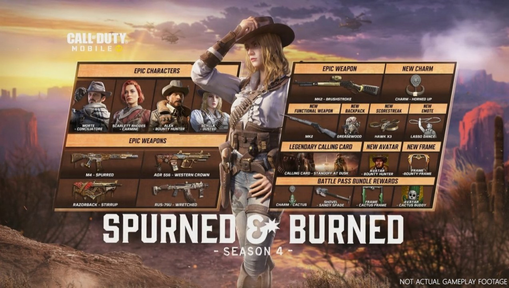 COD Mobile S4 Battle Pass Spurned & Burned trailer, premium rewards