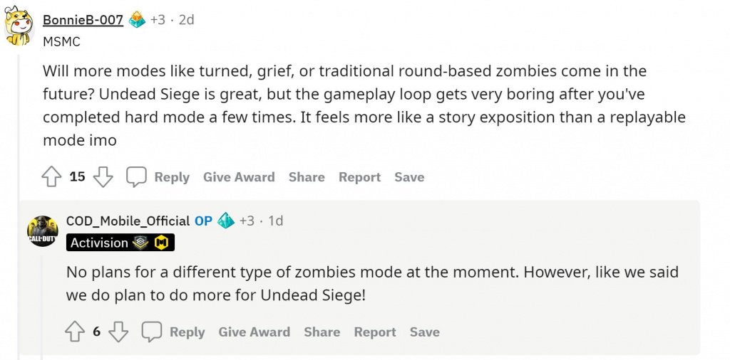 COD Mobile devs have "no plans" to add more Zombies modes to game