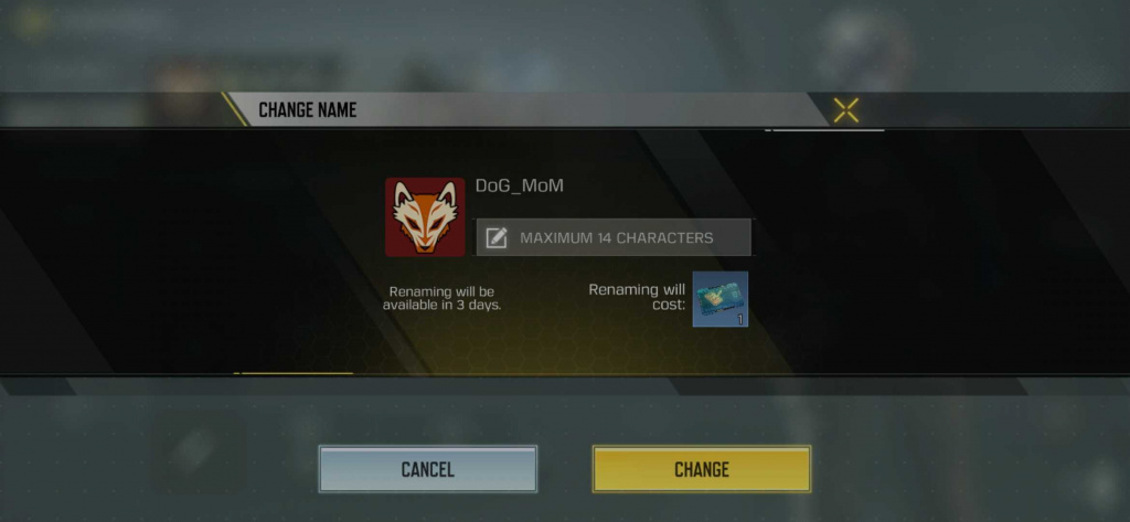 how can i change my name in call of duty mobile