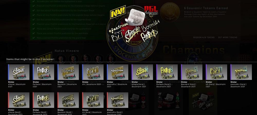 PGL Stockholm Major sticker capsule finalist champions player autographs CS:GO