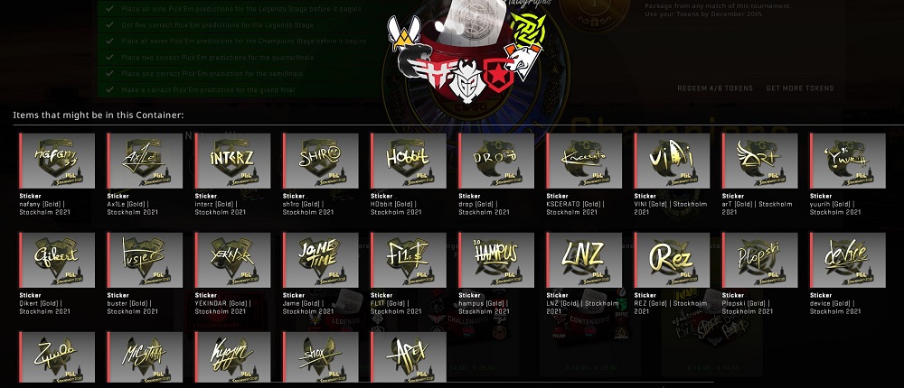 PGL Stockholm Major sticker capsule finalist champions player autographs CS:GO