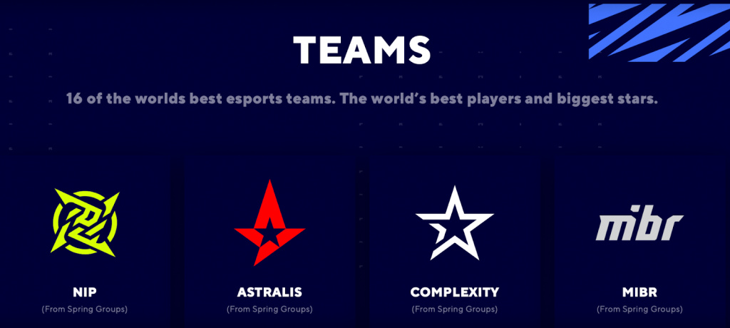 BLAST Premier CS:GO participants