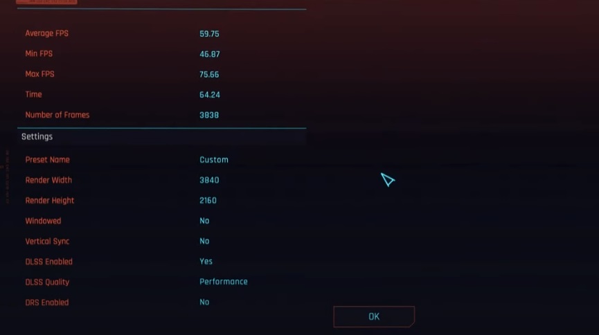 Cyberpunk 2077 PC benchmark mode test tool how to use results settings next-gen update