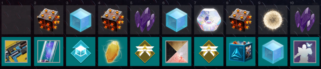 Season of the Risen season pass tiers 1-10. (Picture: Bungie)