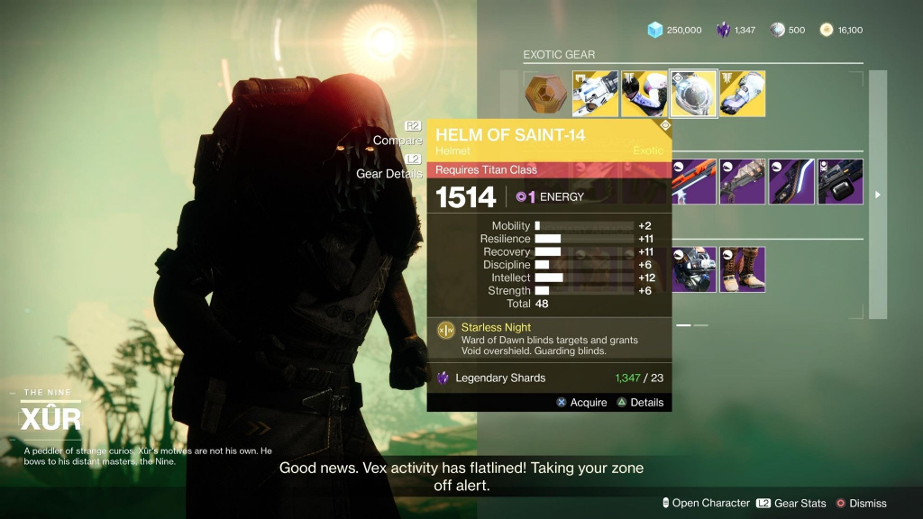 xur exotic armour destiny 2