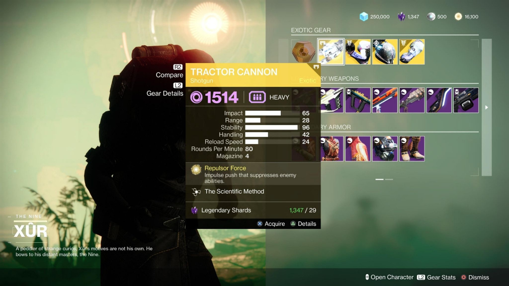 xur exotic weapons destiny 2