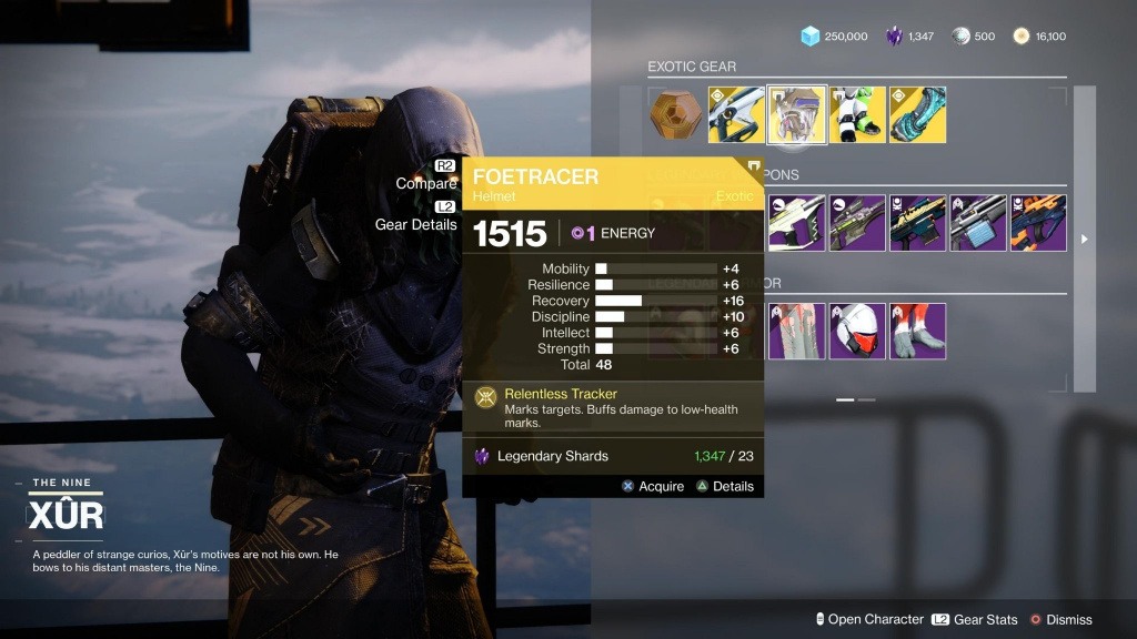 xur exotic armours destiny 2