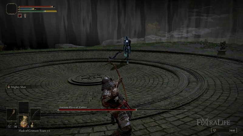 Ranged player challenging the Ancient Hero of Zamor