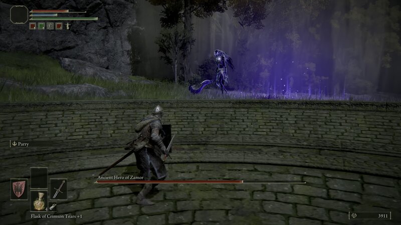 Melee player fighting the Ancient Hero of Zamor