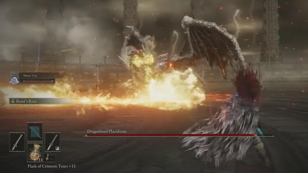 elden ring dragonlord placidusax boss guide ranged attacks fire attack