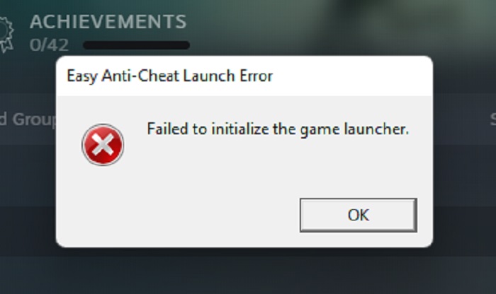 Elden Ring EasyAntiCheat launch error how to fix files Steam PC unable to initiatlize game launcher