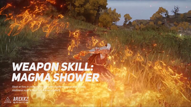 Magma Shower from Magma Blade in Elden Ring