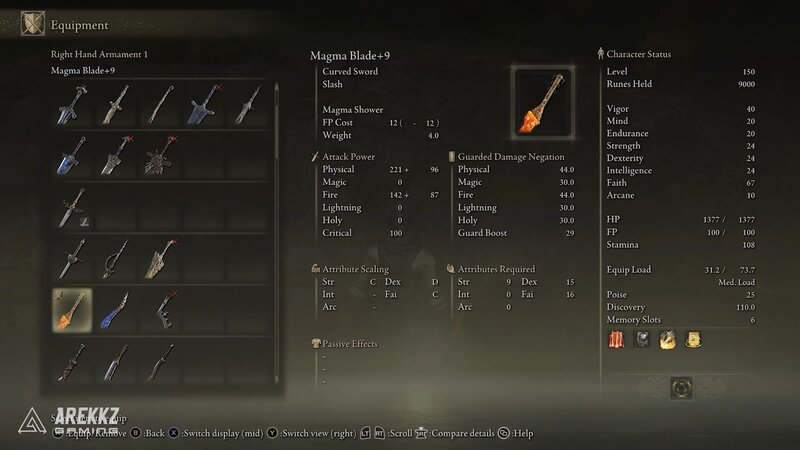 The magma Blade description