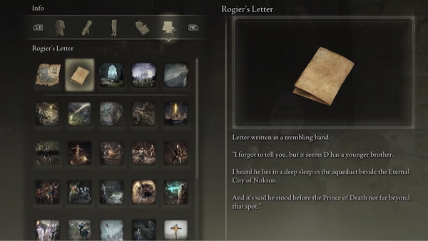 elden ring guide d's brother darian rogier's letter roundtable hold